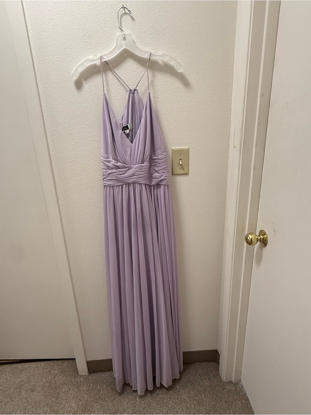 Lavender Spaghetti-Strap Maxi Dress